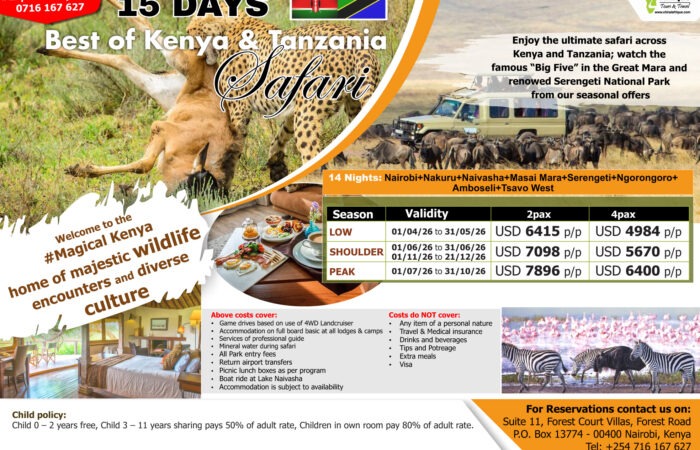 -Days-Kenya-Tanzania-Safari-Poster