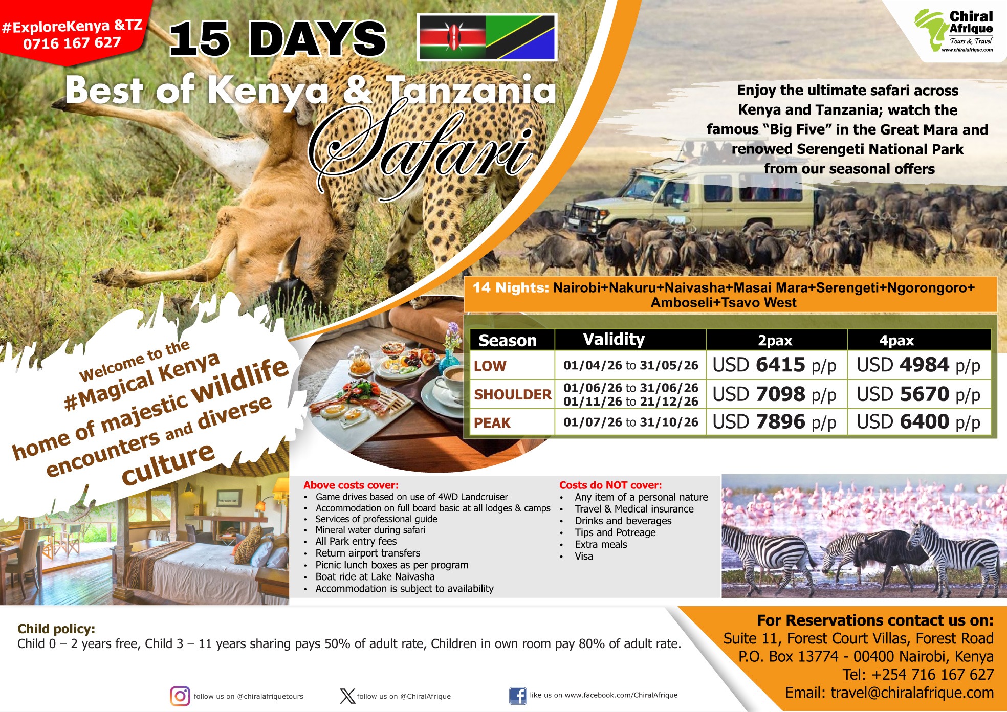 -Days-Kenya-Tanzania-Safari-Poster