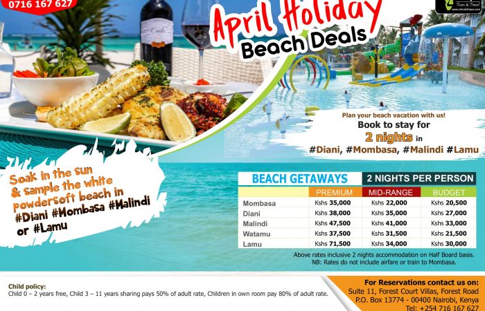 Experience our amazing April holiday beach deals. Soak in the sun and sample the white powdersoft beach to enjoy the perfect April Holiday Beach relaxation this low season.