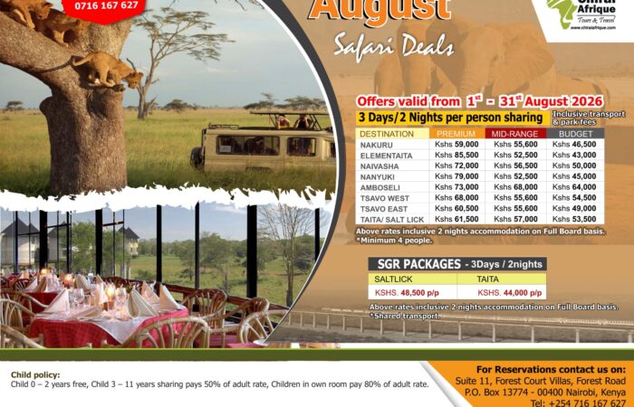 August Safari Packages