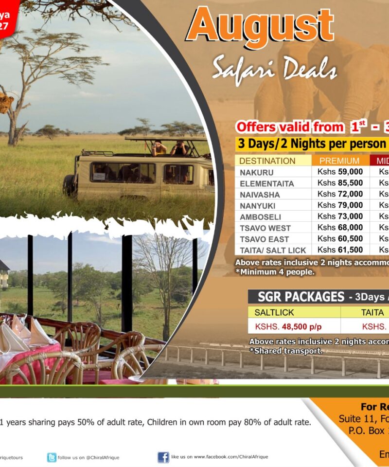 August Safari Packages