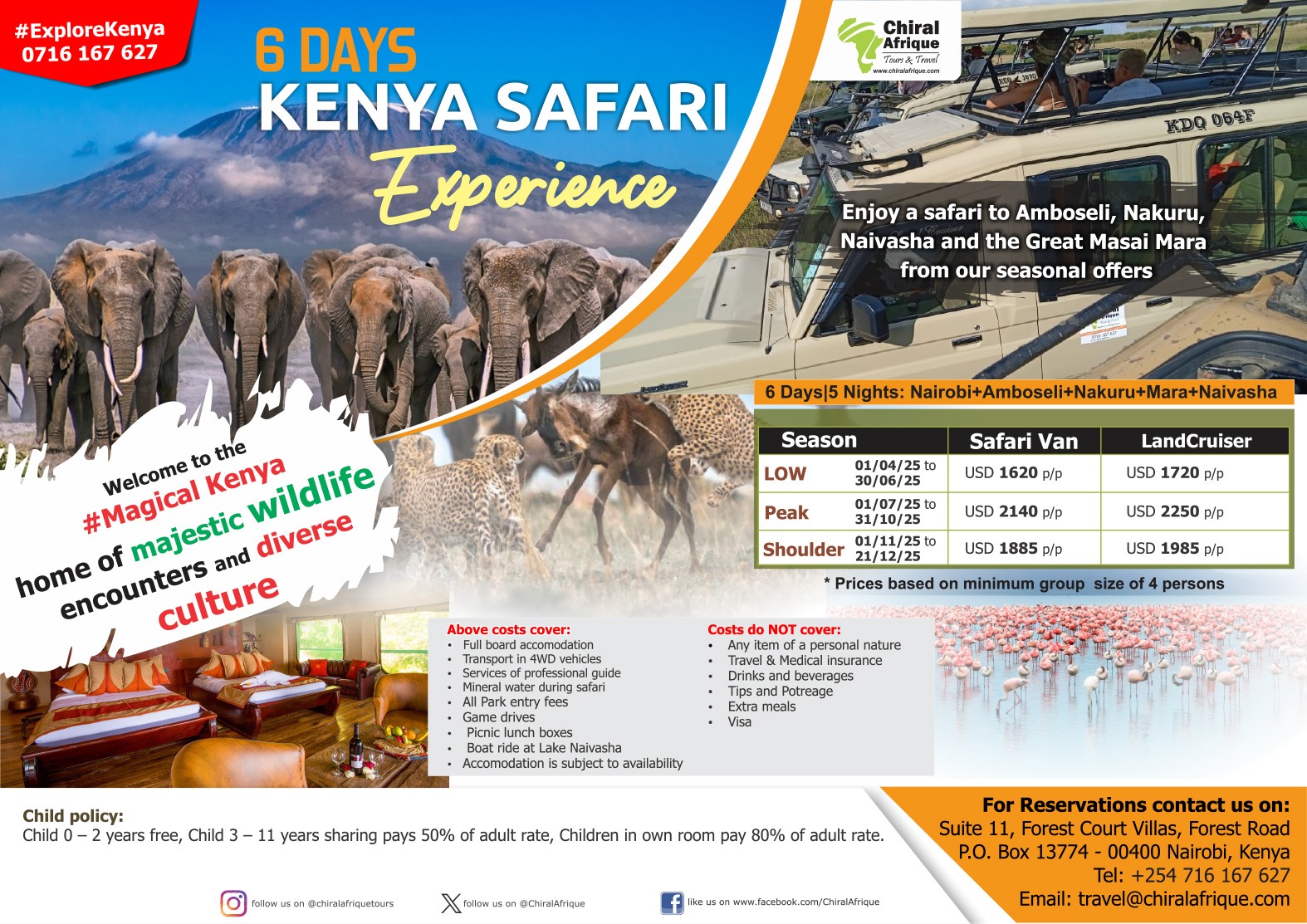 6 Days Kenya Safari Experience