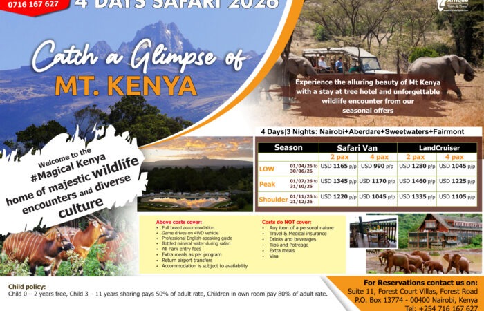 4 Days Catch a Glimpse of Mt. Kenya