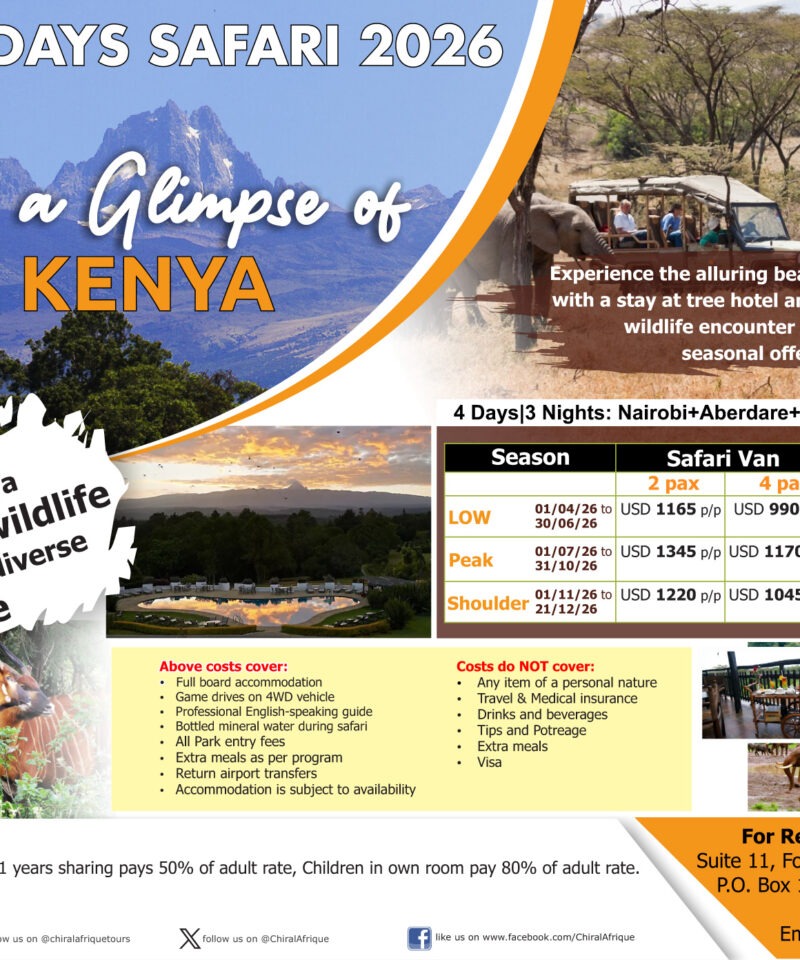4 Days Catch a Glimpse of Mt. Kenya