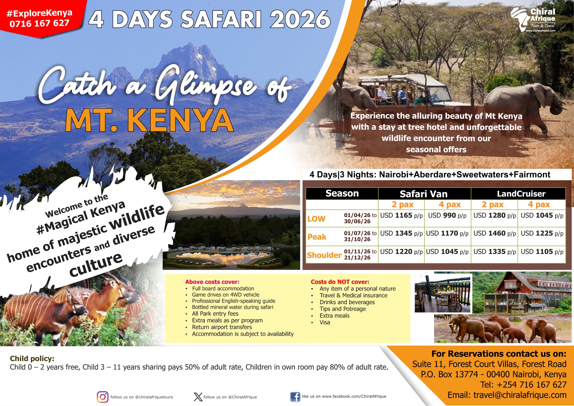 4 Days Catch a Glimpse of Mt. Kenya